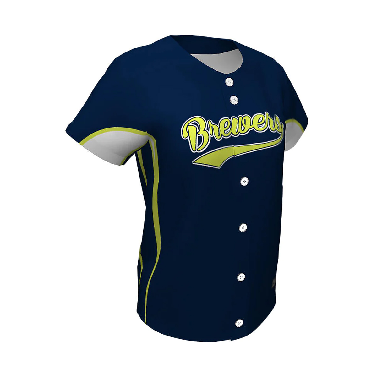 Sublimation Softball Full Button Jerseys Brewers 