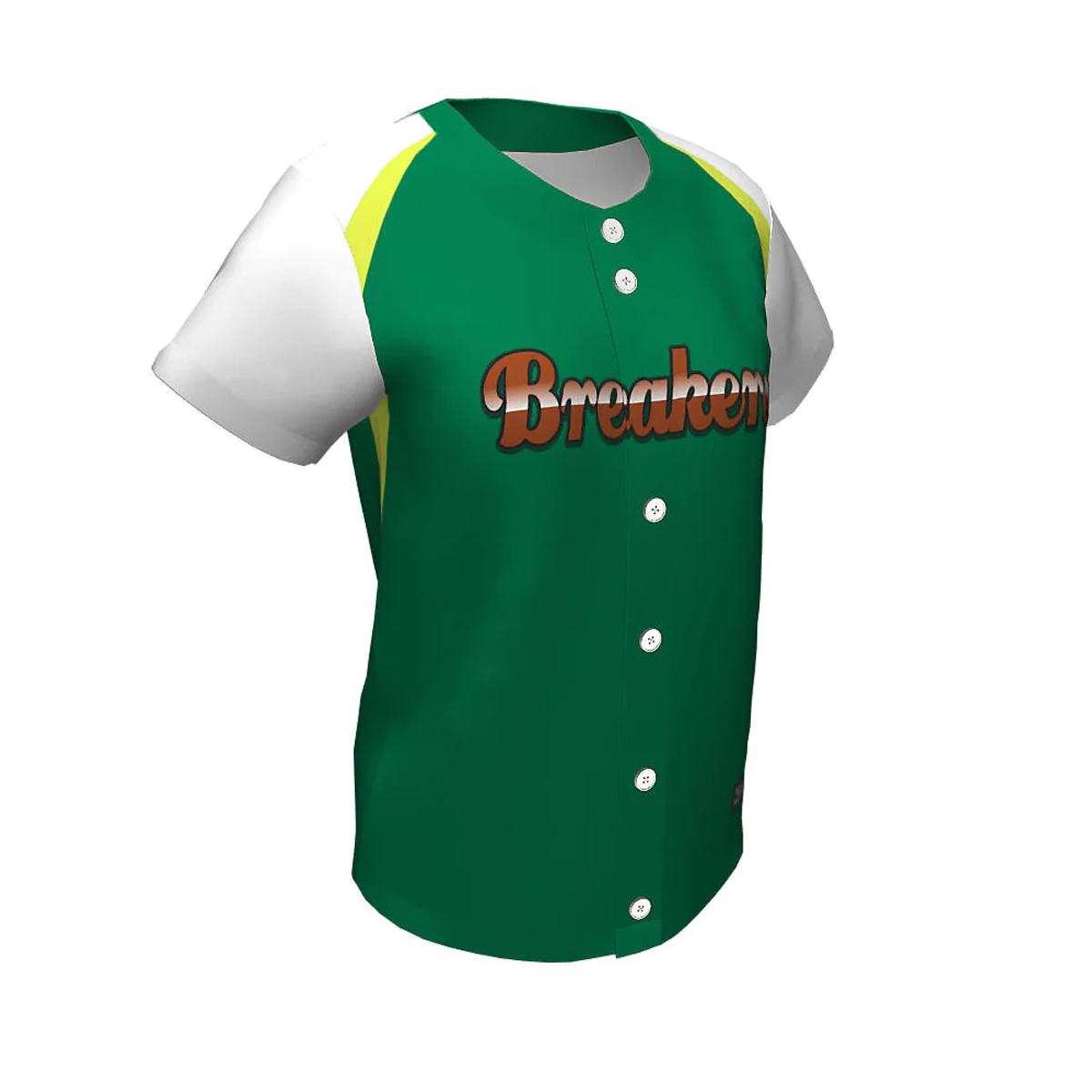 Sublimation Softball Full Button Jerseys Breaker 