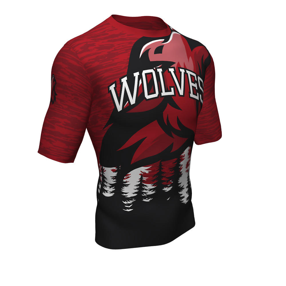 Half Sleeve Compression Shirt Wolves