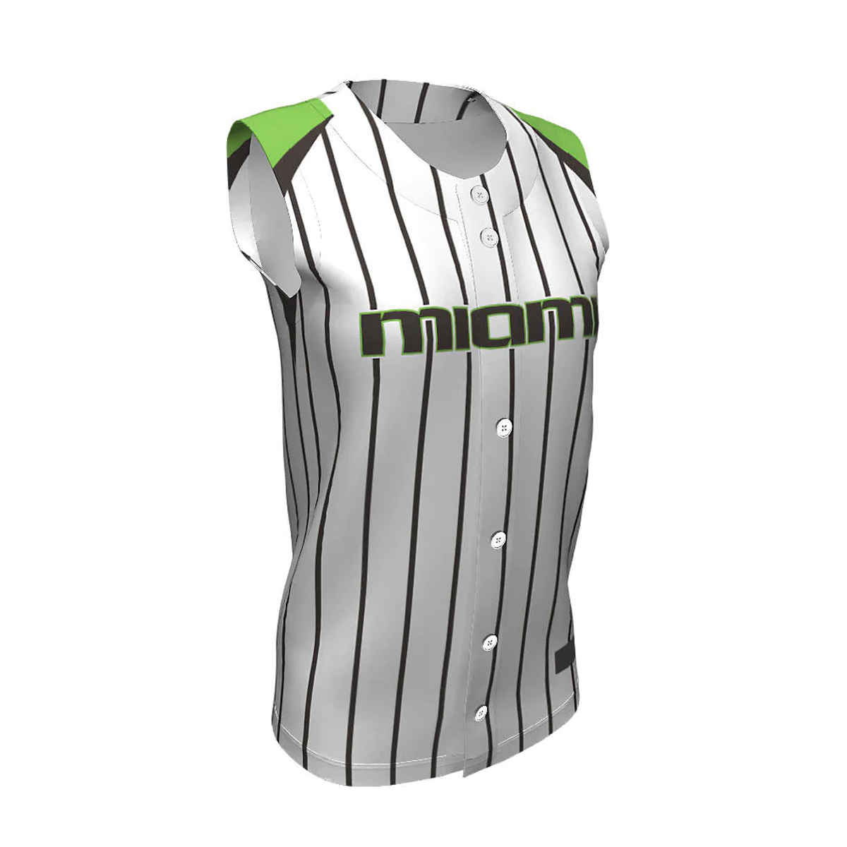 Softball Full Button Sleeveless Jerseys Miam 