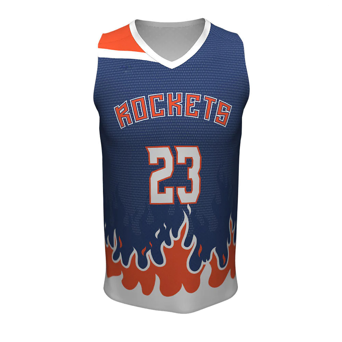 Sublimation Basketball V Neck Jerseys Rockets 