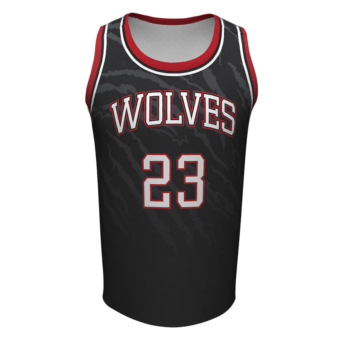 Basketball Crew Neck Jerseys Sublimation Wolves 