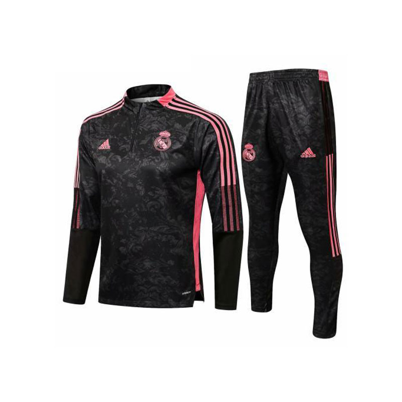 Mens Real Madrid Training Suit Black