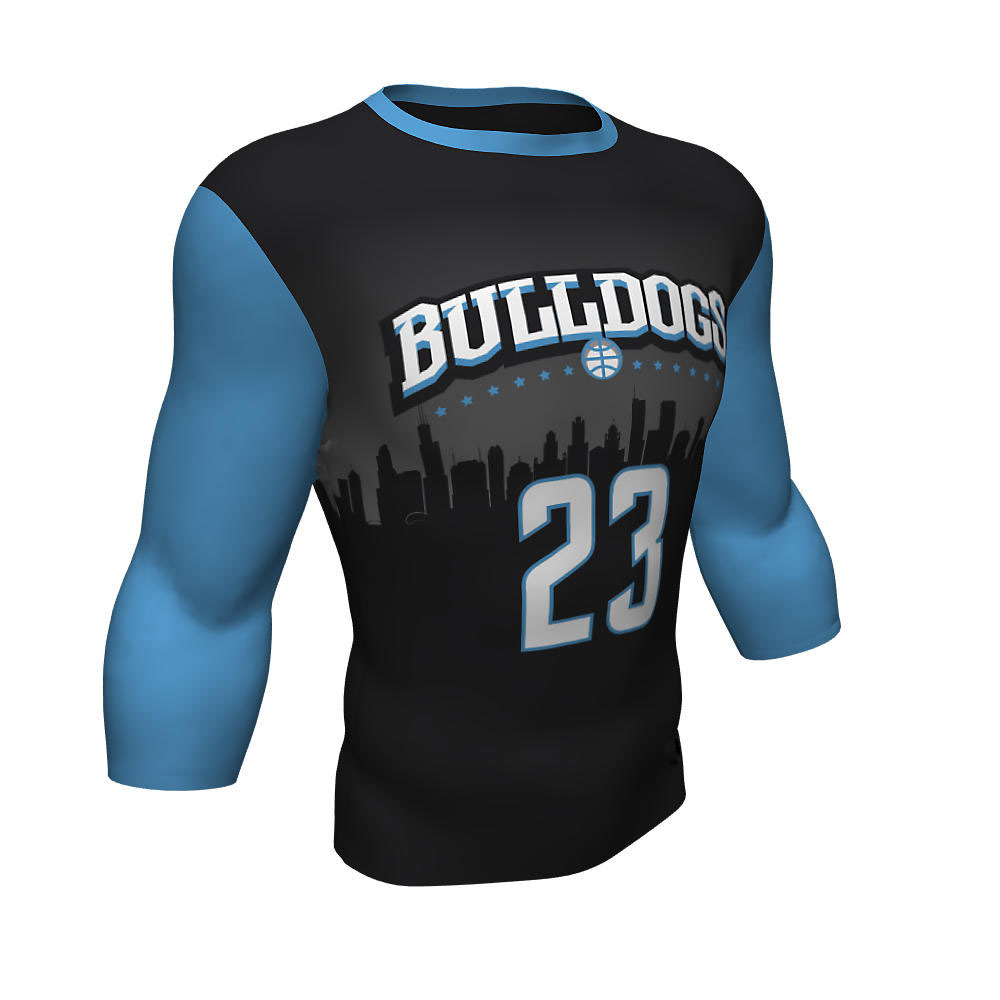 Compression 3Q Sleeve Shirts Bulldogs